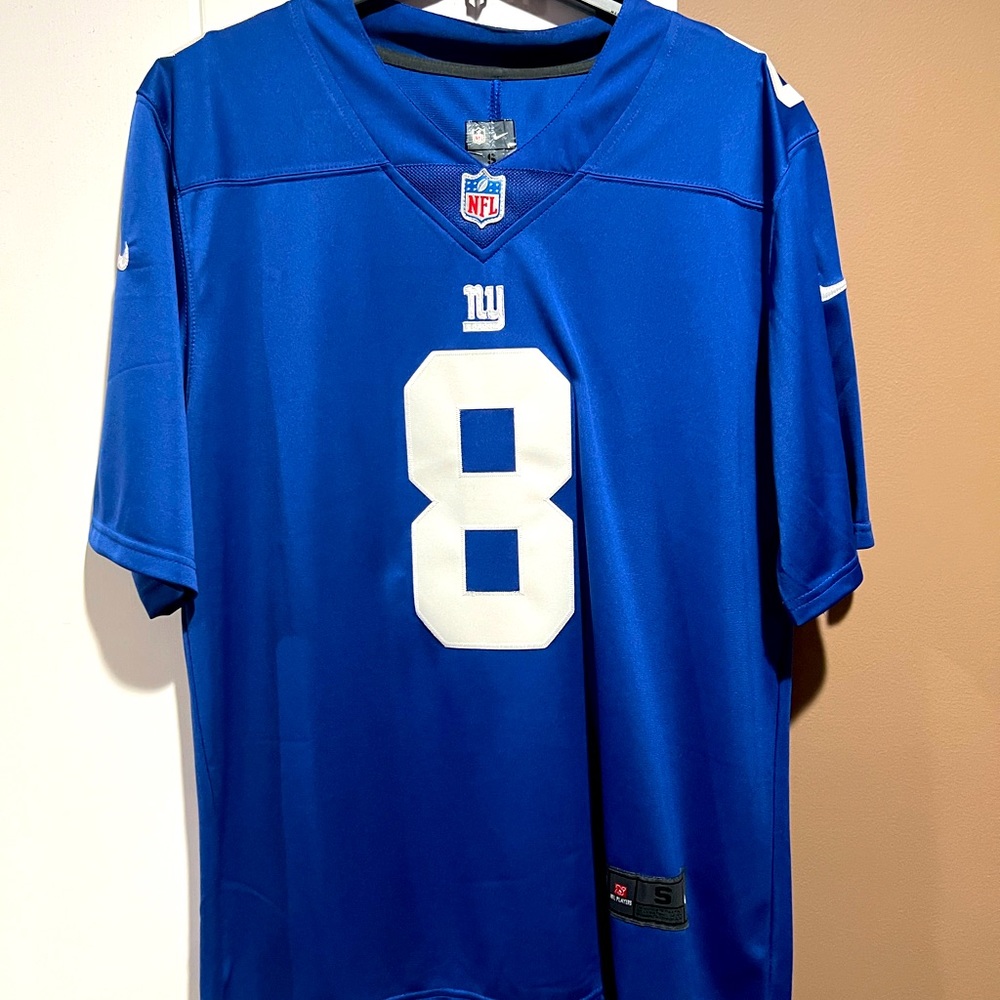 Daniel Jones Jersey New York Giants, number 8, blue and white